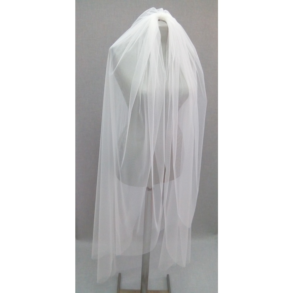1mt 50cm Boyunda Kenarları Düz Kesim Taraklı Hayal Tül Gelin Duvağı Suzanna Moda