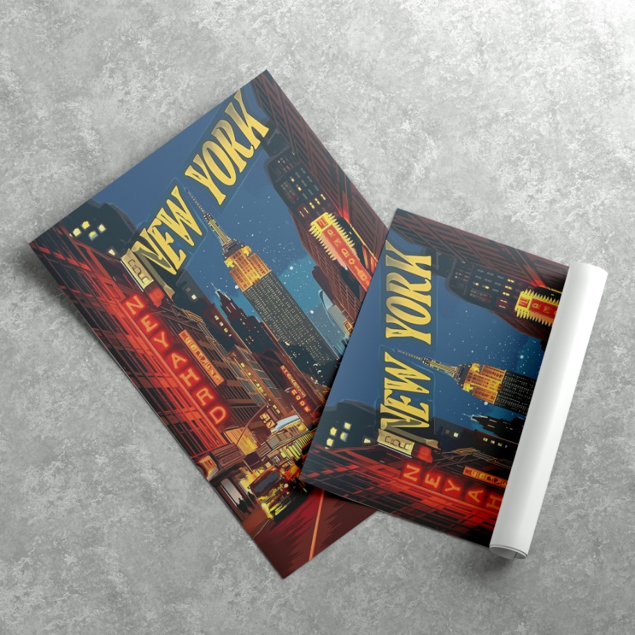 New York ve Taksi Posteri