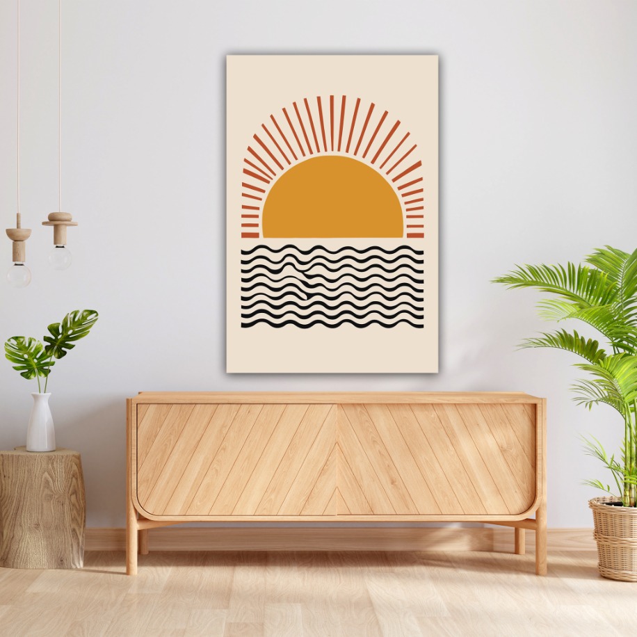 Geometrik Şekilli Güneş Poster
