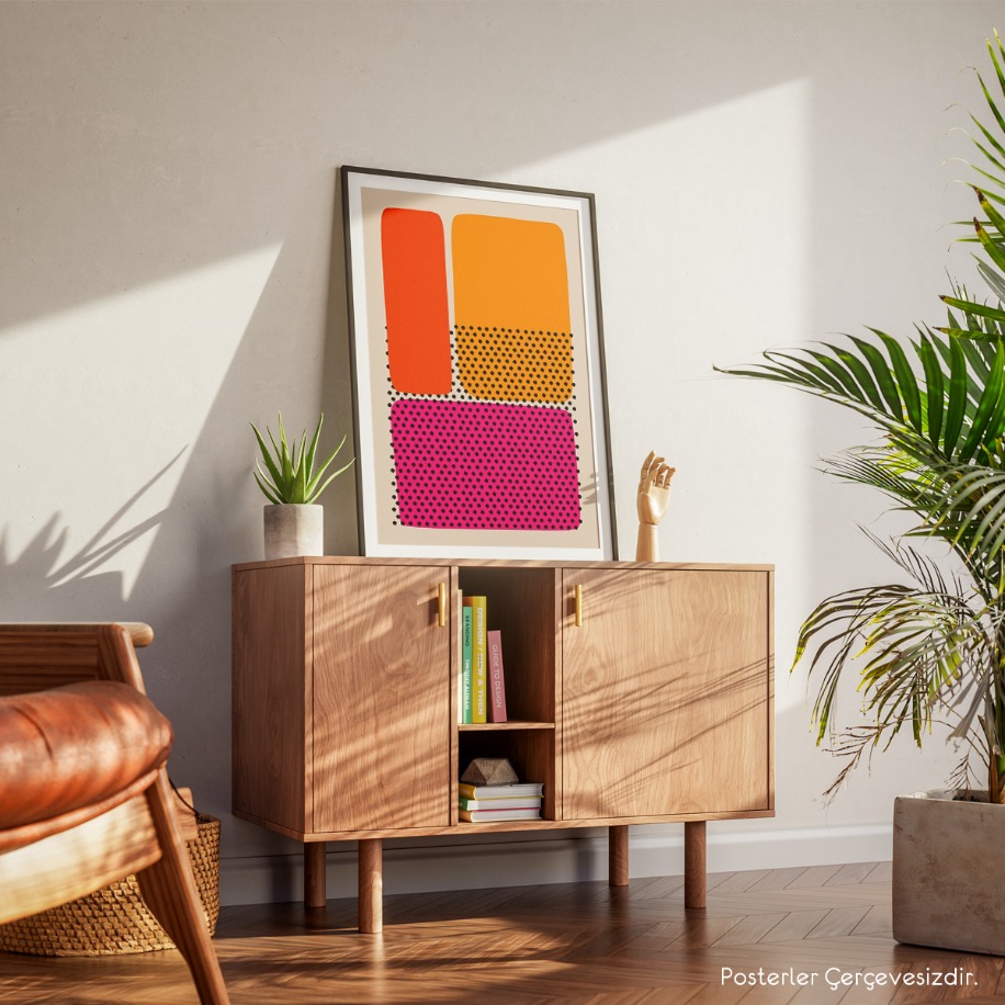 Tamposterlik | 3 Renkli Soyut Posteri