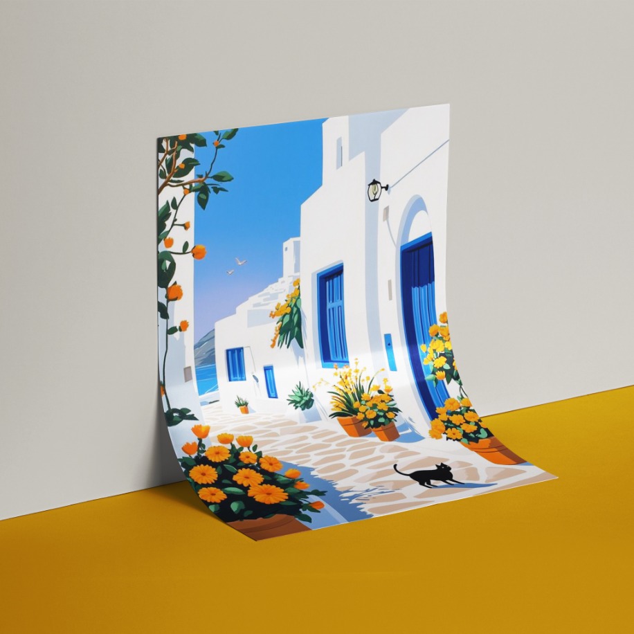 Çizim Bodrum Evleri Posteri