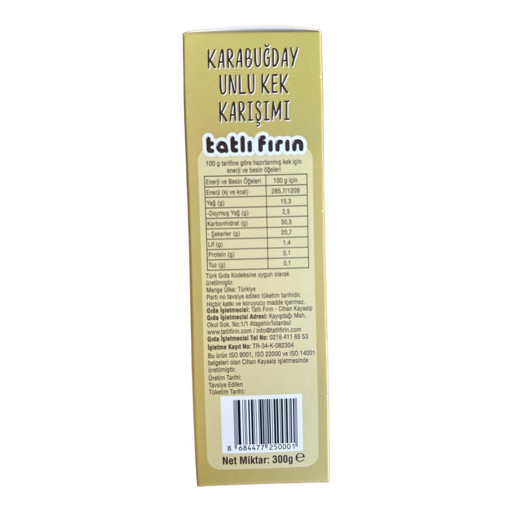 KARABUĞDAY UNLU KEK KARIŞIMI