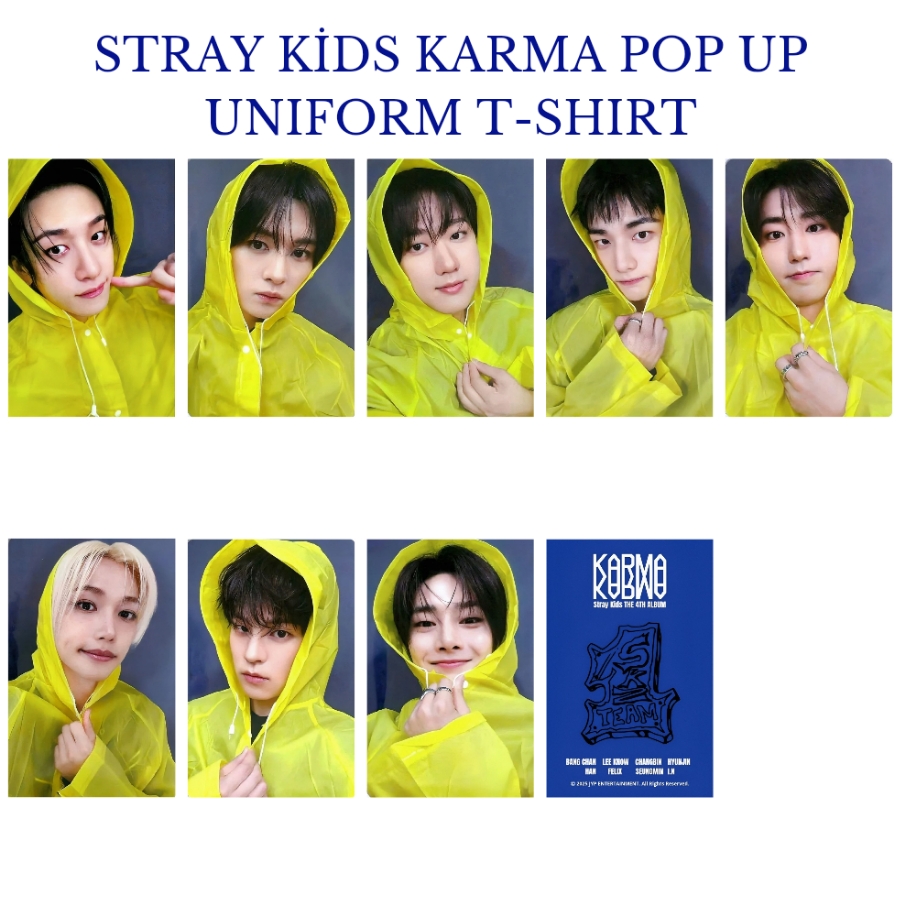 Straykids KARMA POPUP ユニフォーム セット全員8枚 Straykids KARMA 韓国 POPUP ユニフォーム トレカ 8枚 【公式通販】