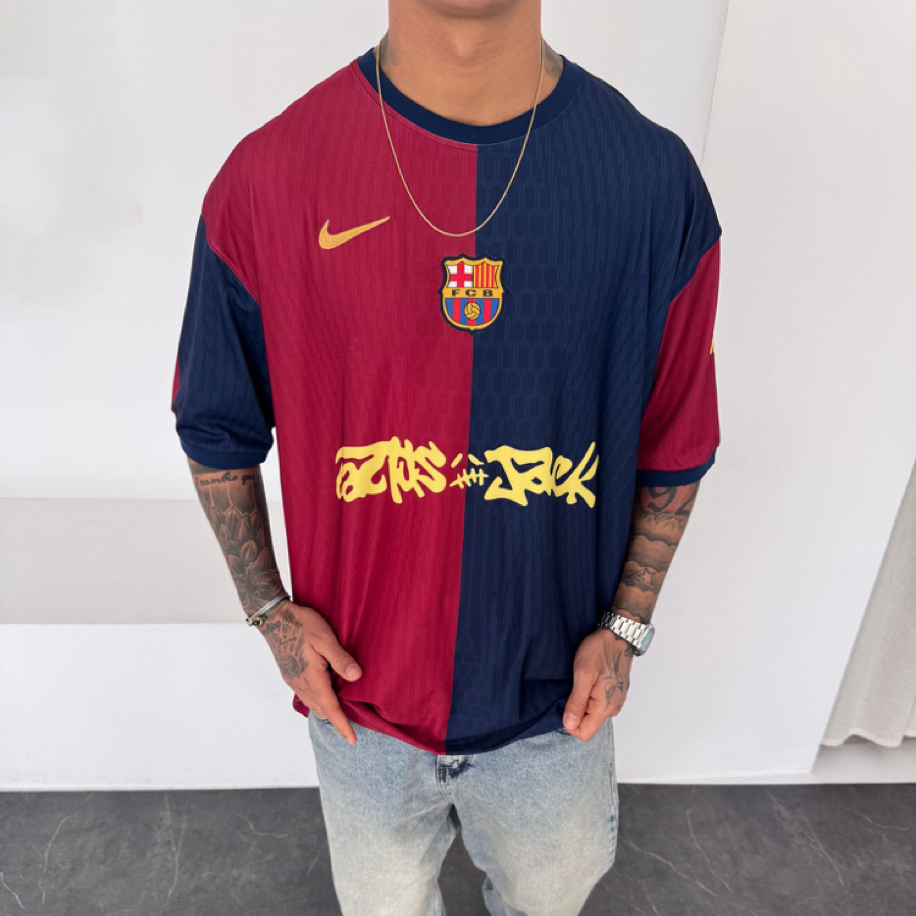 BARCELONA CACTUS JACK TRAVİS SCOTT OVERSİZE T-SHİRT | THEODORO FAMOSO