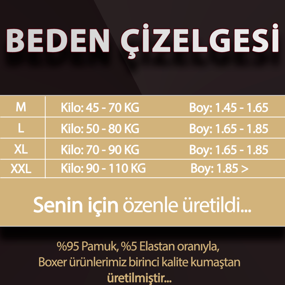TONY BRUNO Black Serisi 1 Adet Erkek Boxer
