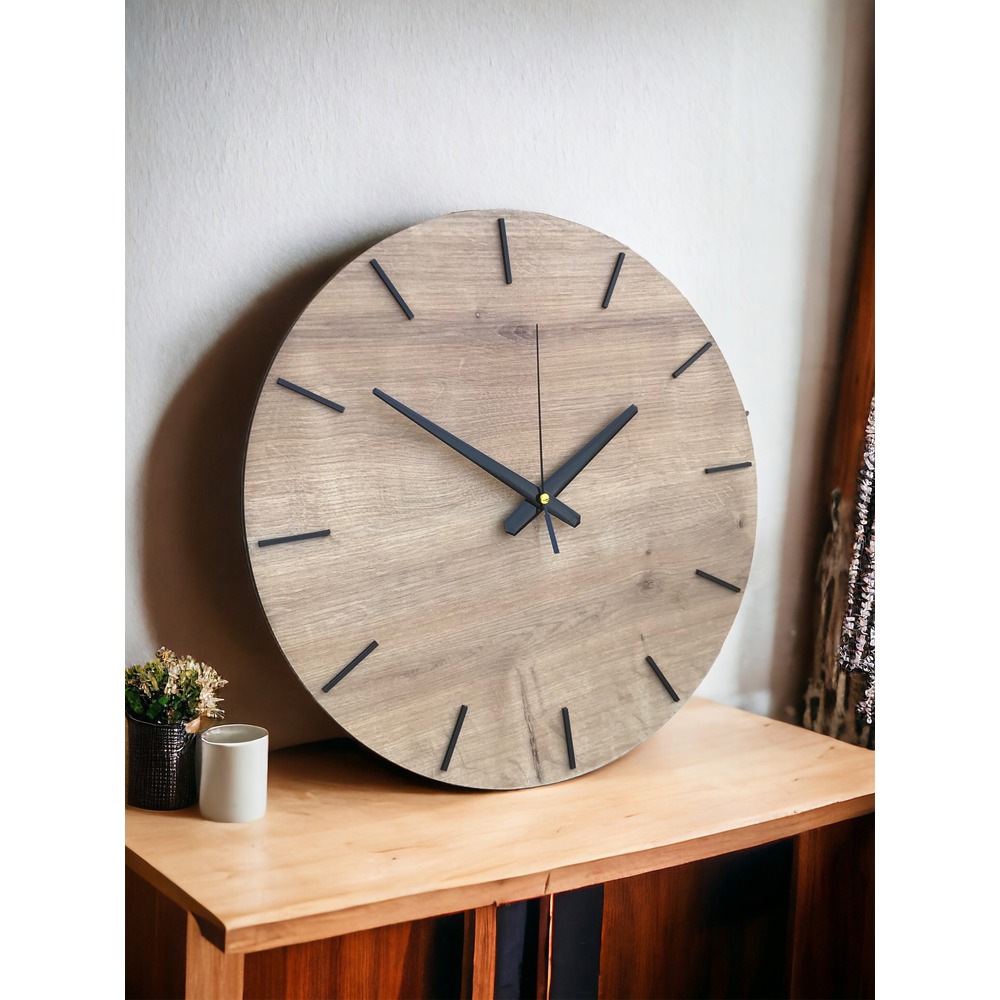 Minimalist Akçaağaç Ahşap Duvar Saati