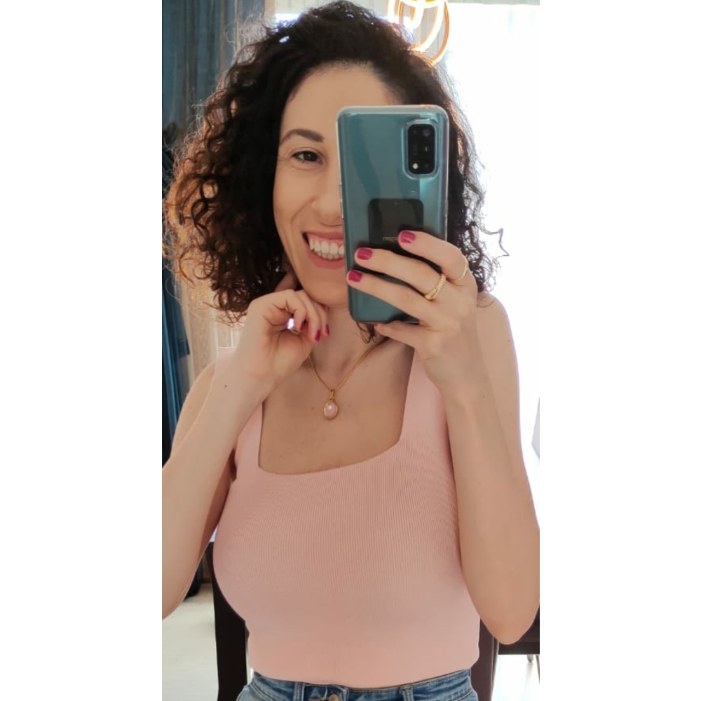 Pembe Crop Bluz