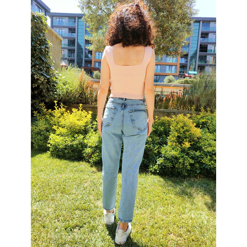 Pembe Crop Bluz