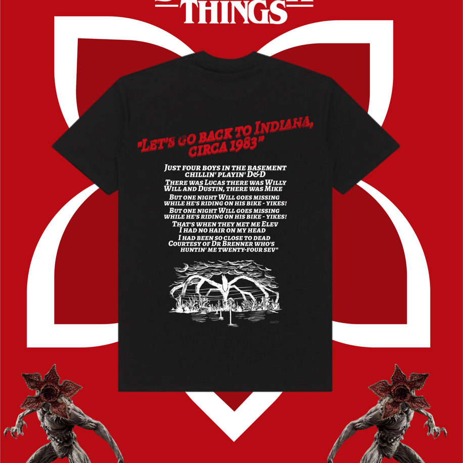 ST let’s go back to Indiana siyah Tshirt 