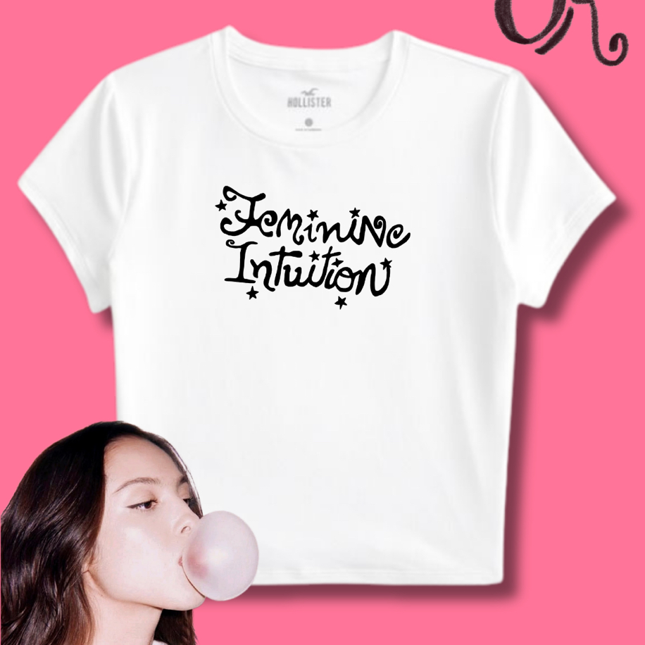feminine intuition olivia rodrigo baby tee 
