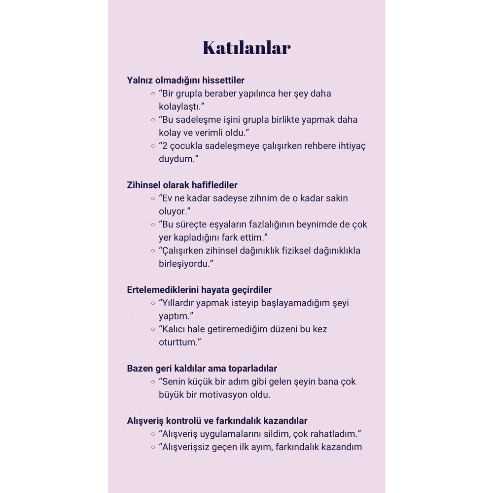 Erken Kayıt Fırsatı ❣️ 30 Haziran-13 Temmuz - 2 haftalık Sadeleşerek Özgürleş Programı