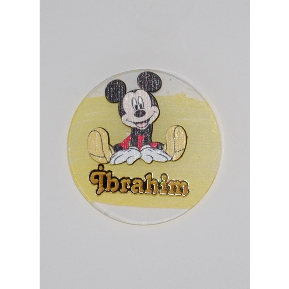 UZAY CRAFT Pleksi Mickey Figürlü Kişiye Özel Magnet
