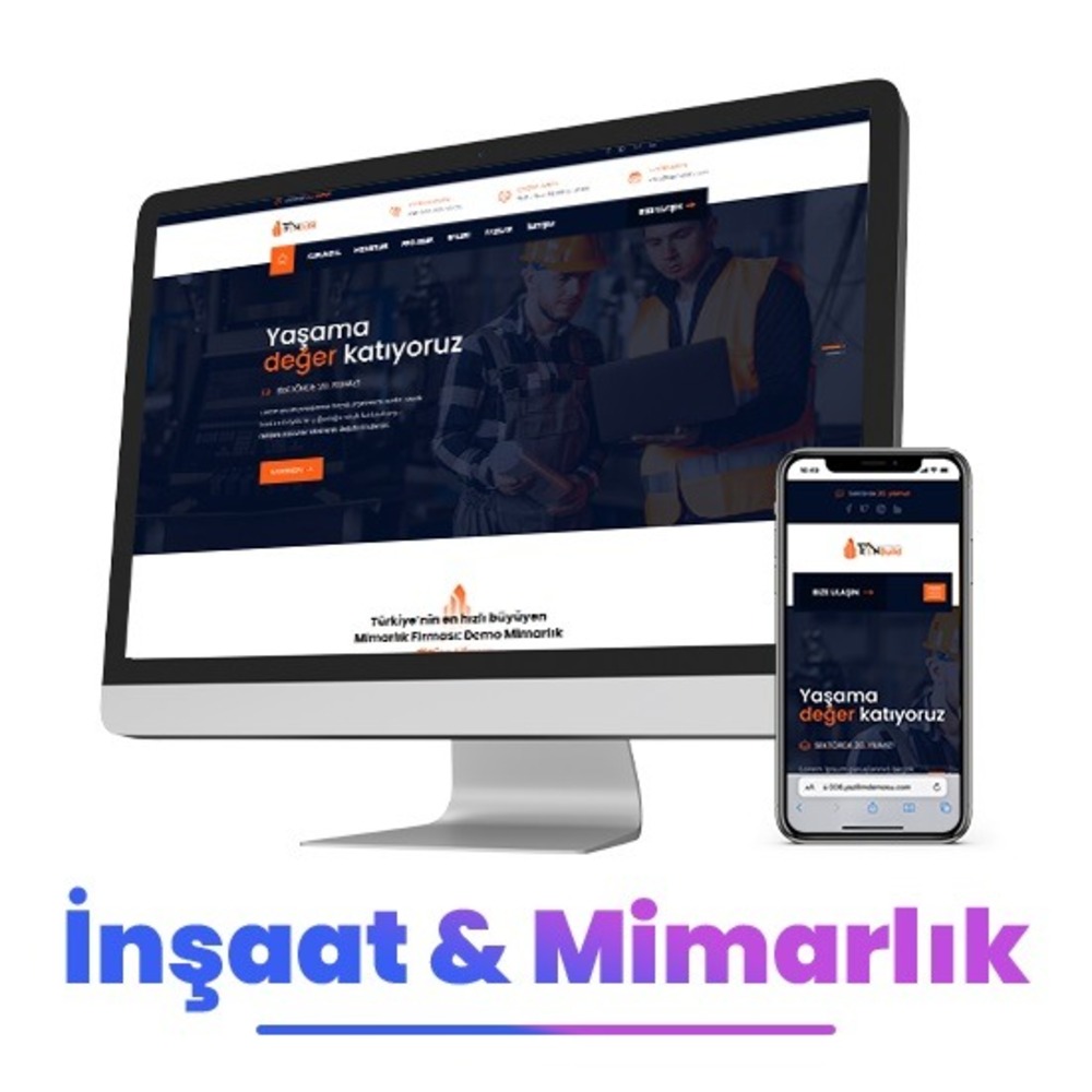 İnşaat ve Mimarlık Firması Hazır Site Tasarımı