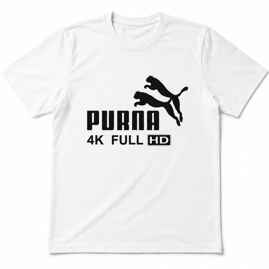 Purna 4K FULLHD Beyaz Oversize T-shirt
