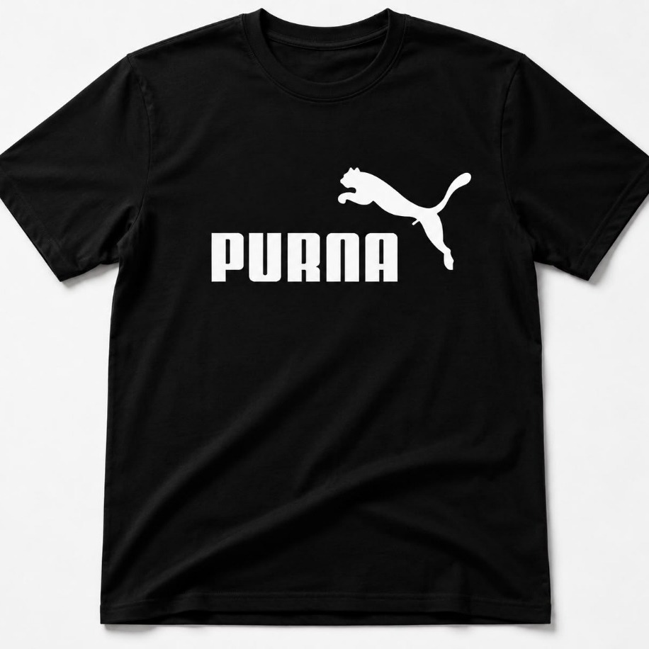 Purna Siyah Oversize T-shirt
