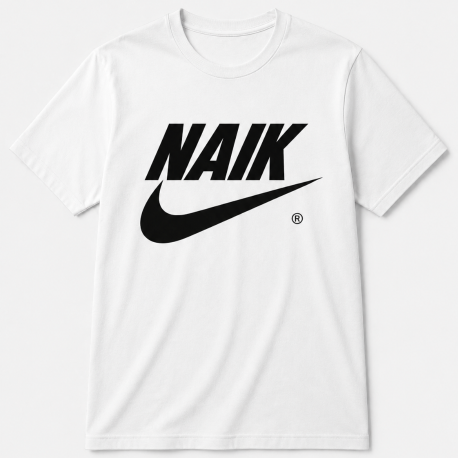 NAIK Beyaz Oversize T-shirt