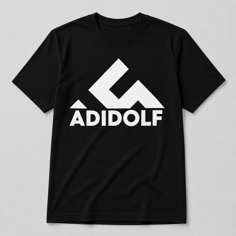 Adidolf Siyah Oversize T-Shirt