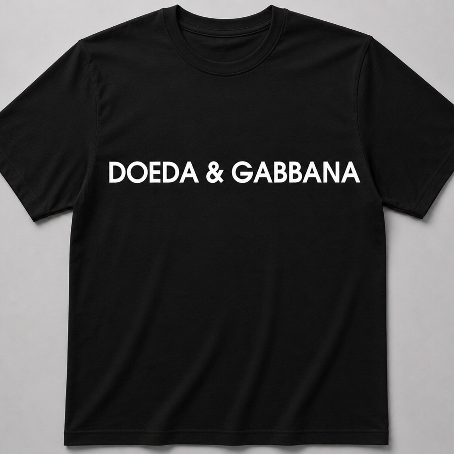 Doeda&Gabbana Siyah Oversize T-shirt