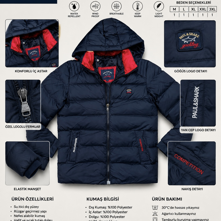 Yeni Sezon SHARK COMPETTION İthal Mont Lacivert 