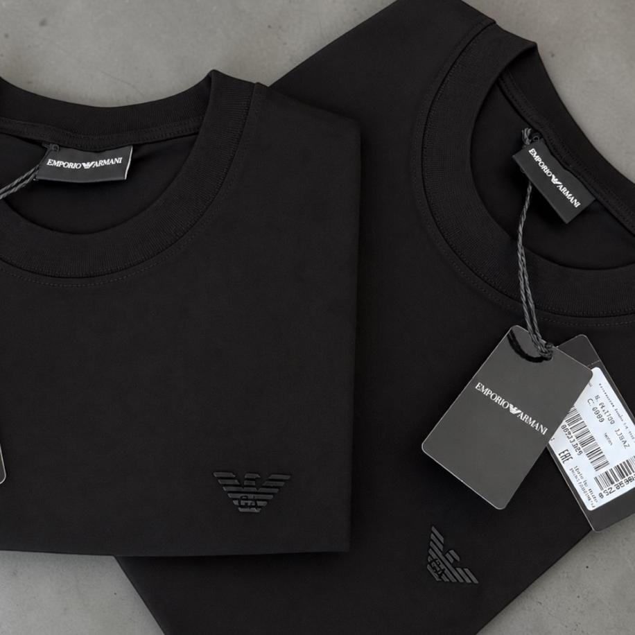 Emporio Armani Siyah Bisiklet Yaka Tişört