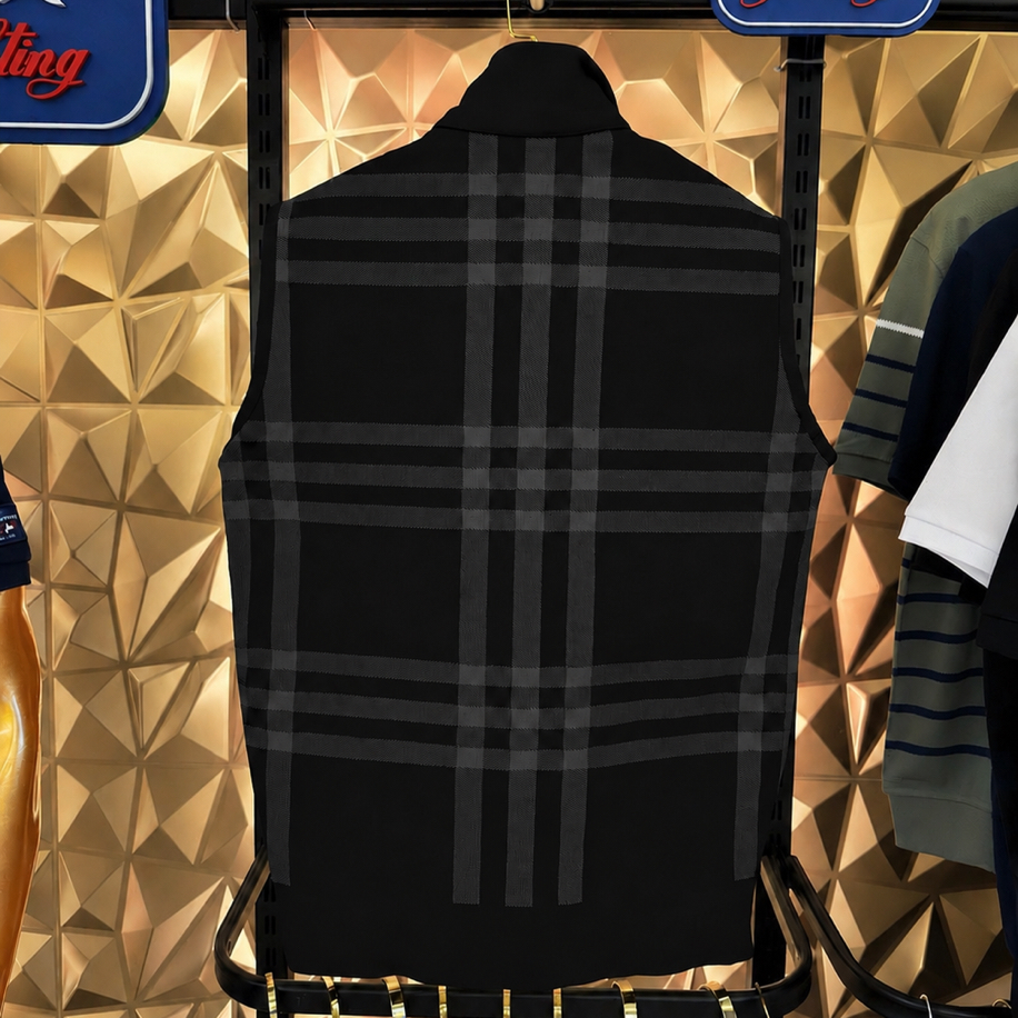 Yeni Sezon BURBERRY Sırt Dokuma Yelek