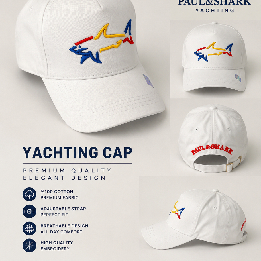 PAUL&SHARK Premium Nakış Detaylı Premium Şapka White/Beyaz