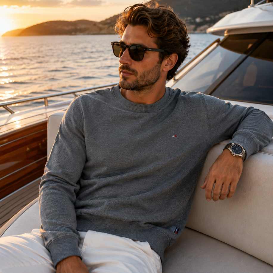 Yeni Sezon TOMMY Premium Selanik Dokuma Sweatshirt 