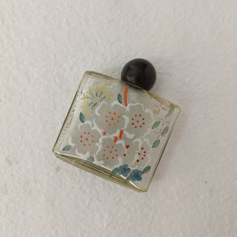 Vintage Sanatci Isi Boyamali Parfum Sisesi