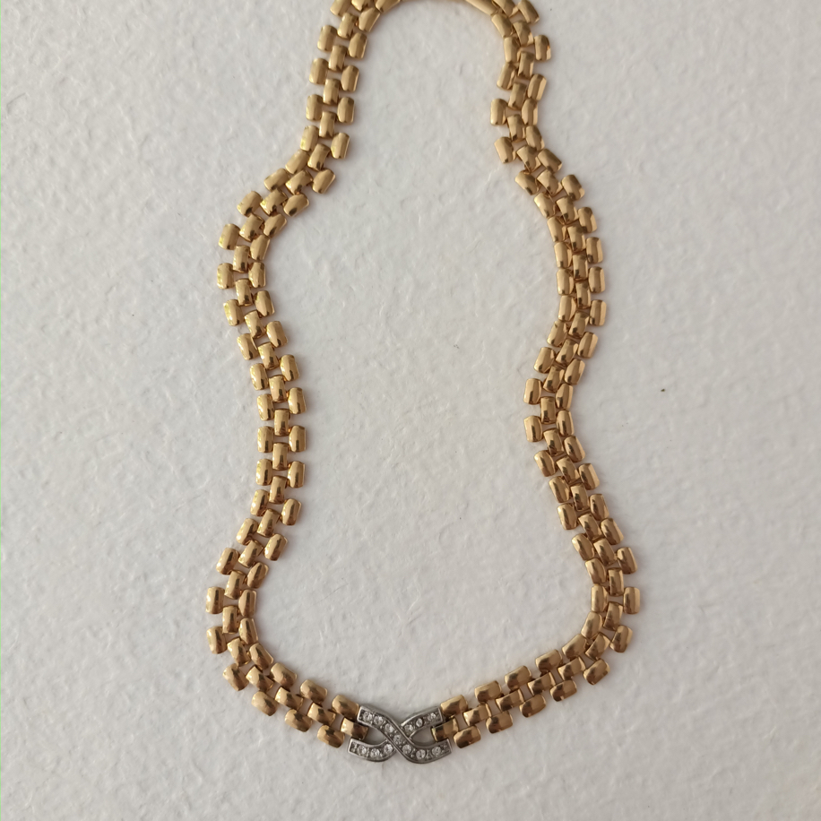 Vintage Tasli Zincir Kolye