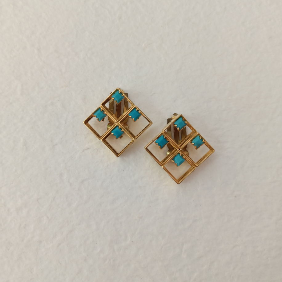 Vintage Mavi Tasli Kupeler