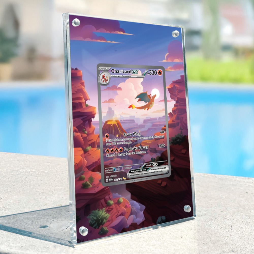 Charizard Ex 151 – Extended Art Display | Viper's Vault