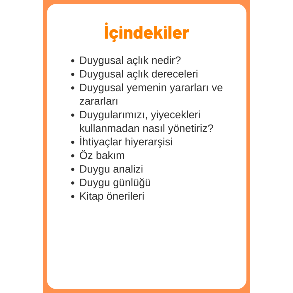 7. KİTAPÇIK: Duygusal Açlık Rehberi E-Kitapçık