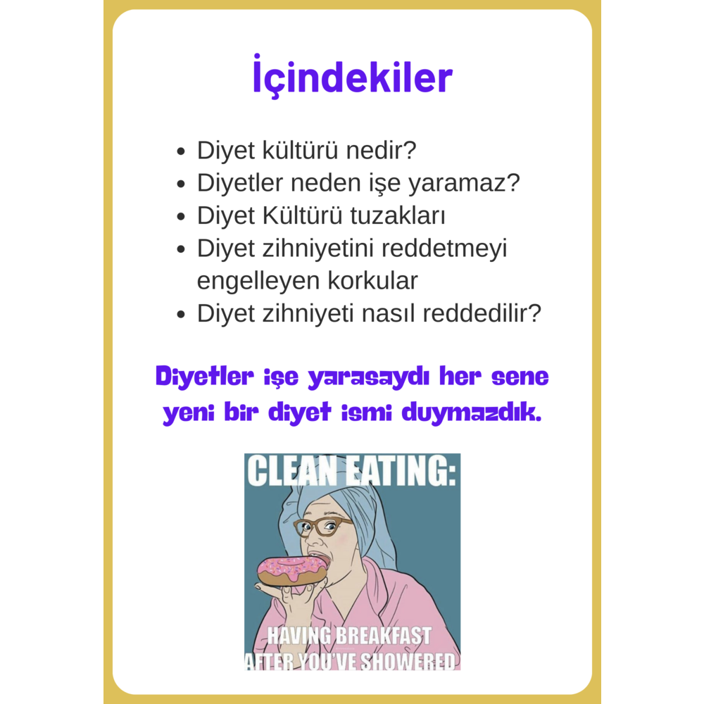 2. KİTAPÇIK: Diyet Zihniyetini Reddet!