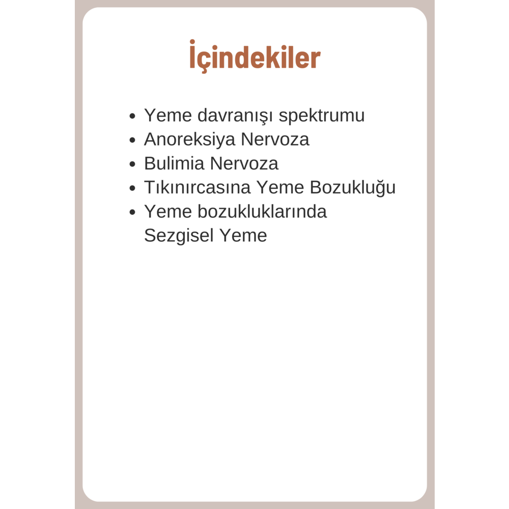12. KİTAPÇIK: Yeme Bozuklukları E-Kitapçık