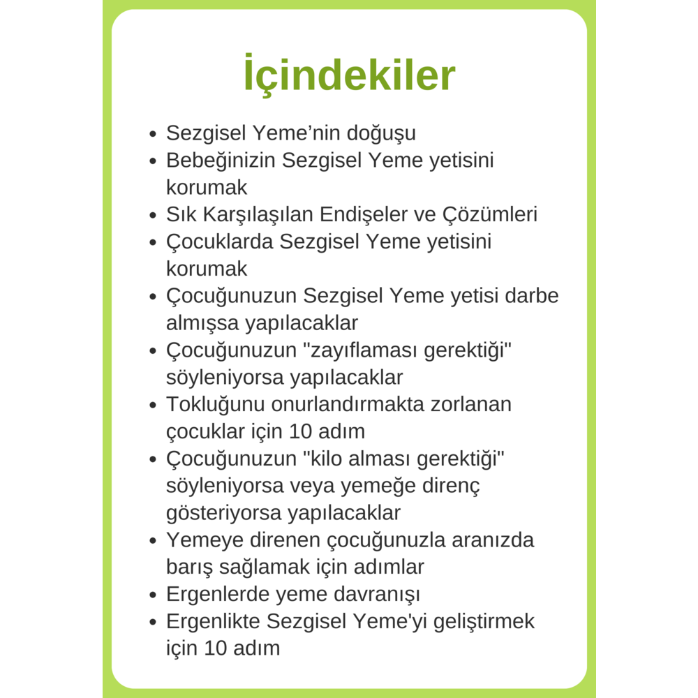 11. KİTAPÇIK: Ebeveynler için Sezgisel Yiyici Çocuk Yetiştirme Rehberi E-Kitapçık