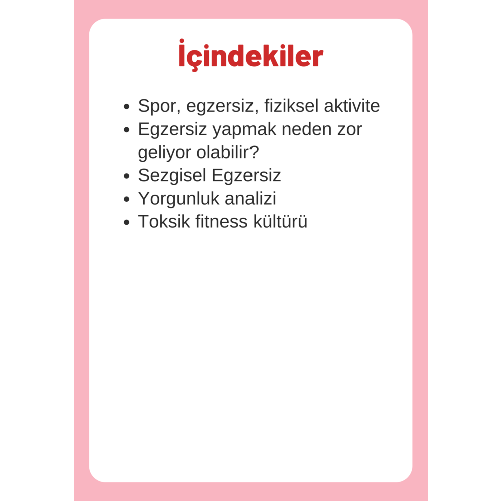 9. KİTAPÇIK: Sezgisel Egzersiz Kitapçığı 