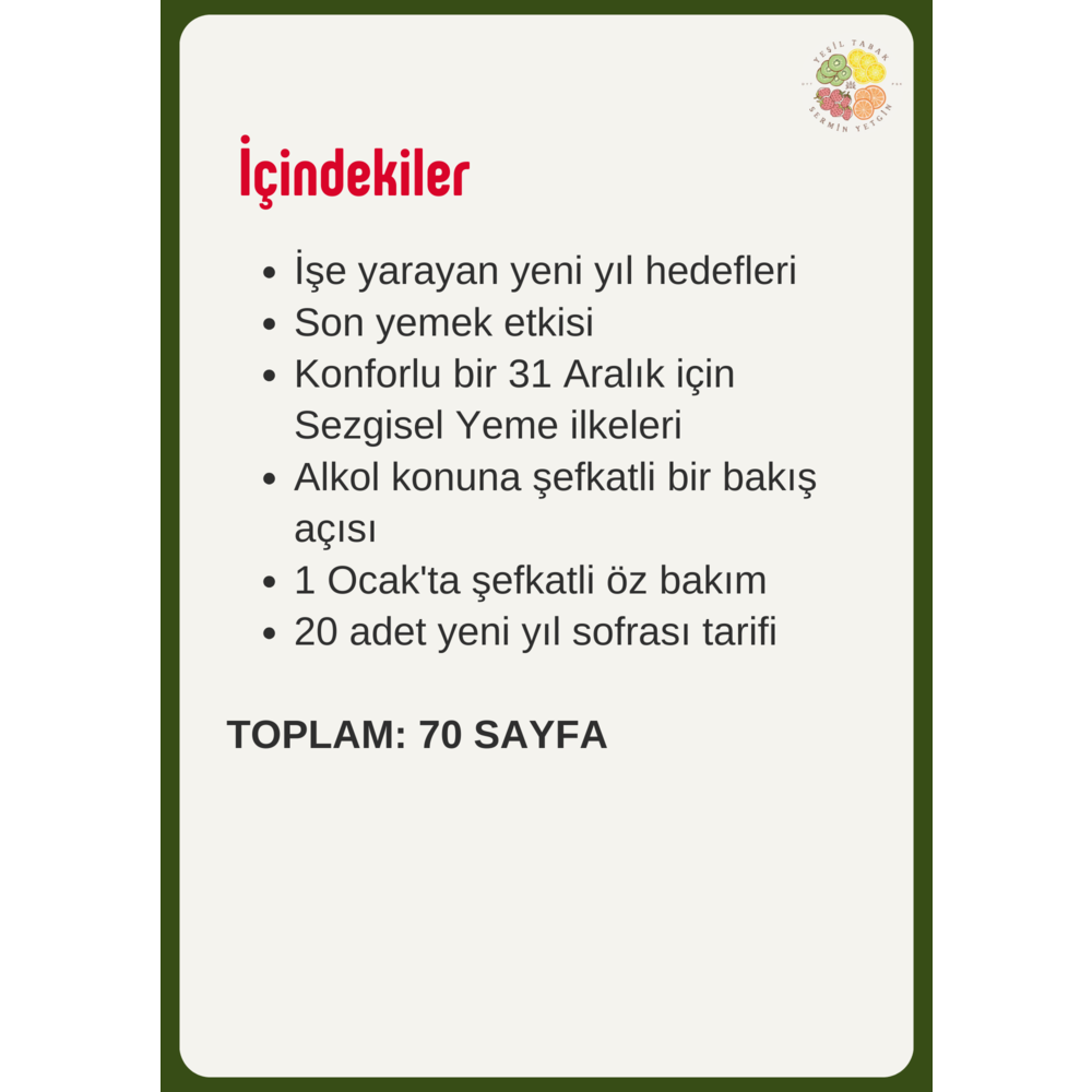 17.KİTAPÇIK: Sezgisel Yiyici’nin Yılbaşı Gecesi