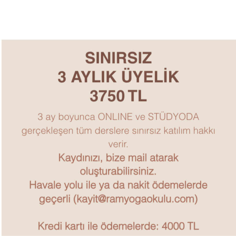 3 Aylık Üyelik