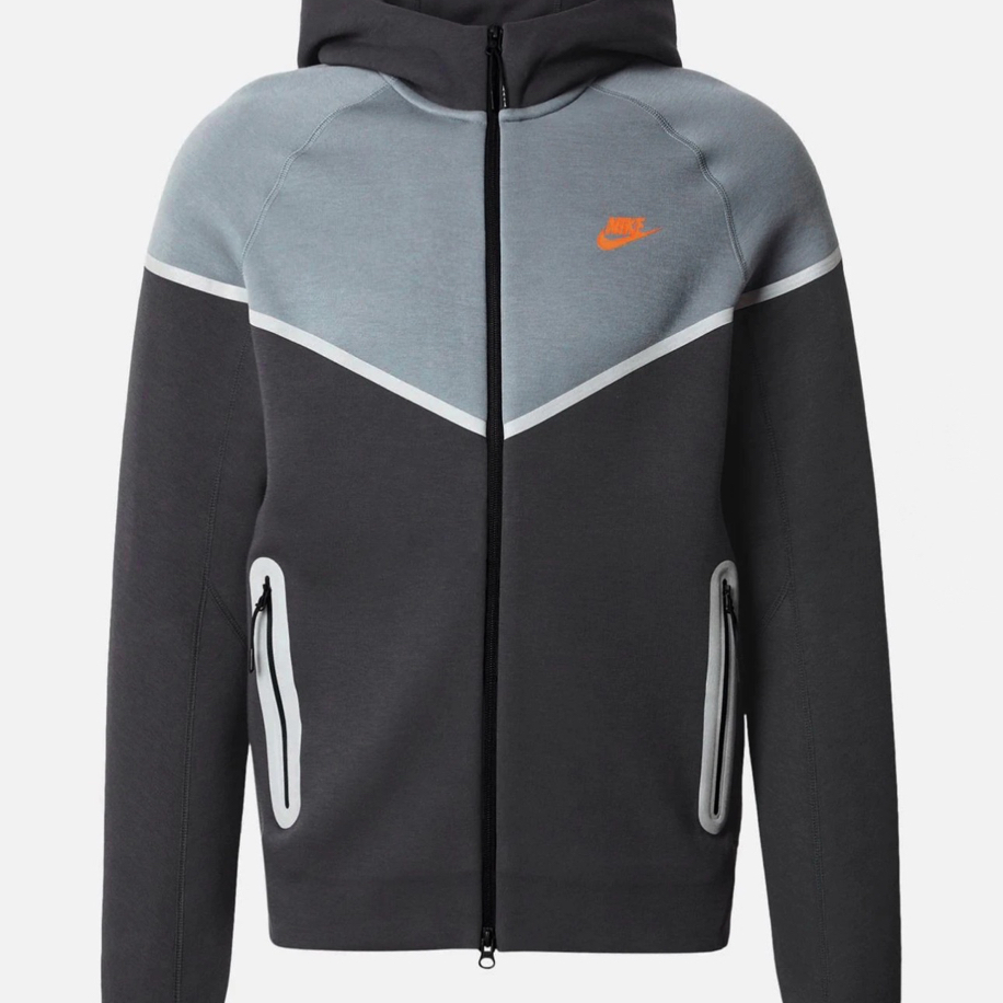 Nike Tech Fleece Reflective Essentials+ Hoodie - Anthracite/Safety/Orange