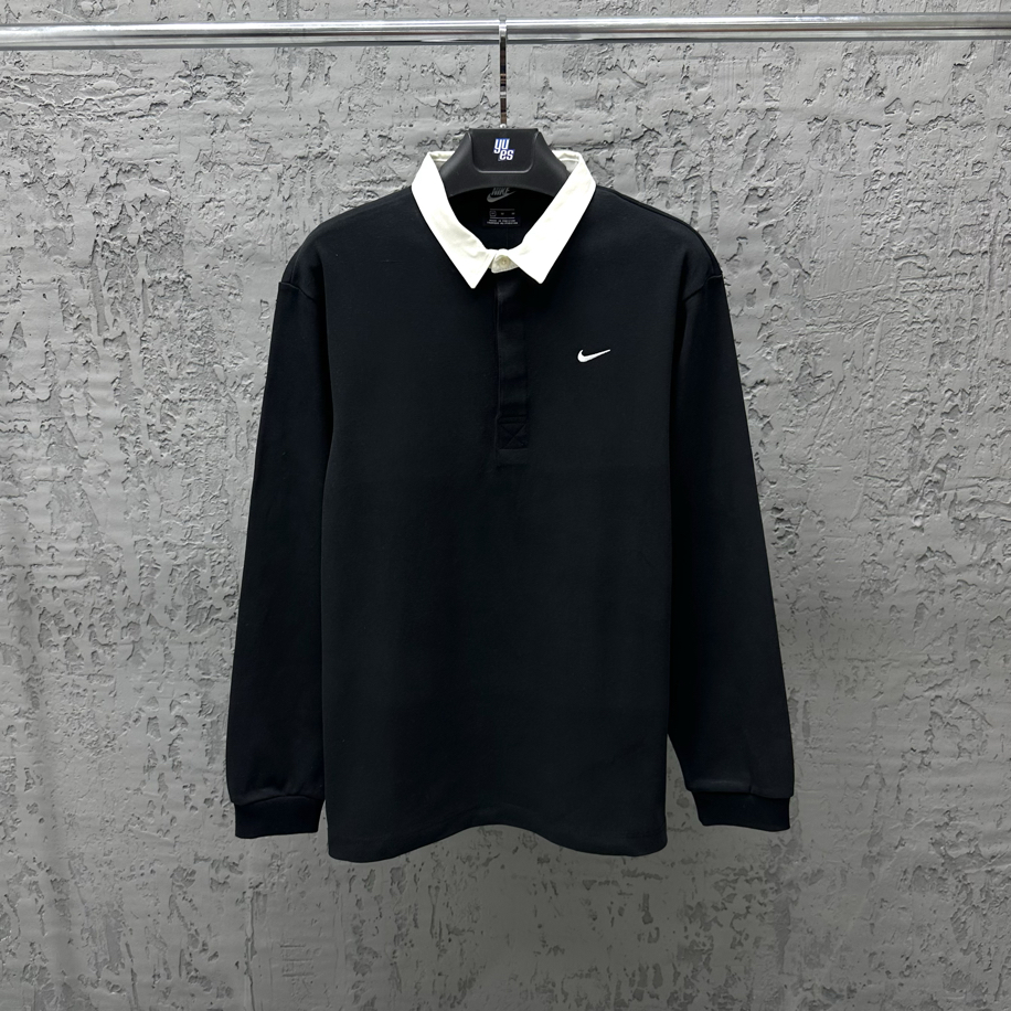 Nike Sportswear Rugby Top Solo Swoosh Shirt [DQ5221-010]