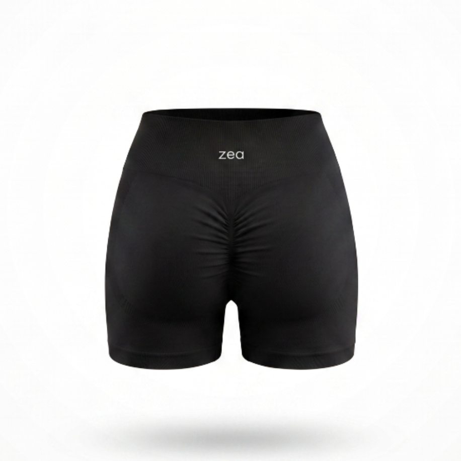 Black Short Büzgü Detaylı | zeactive