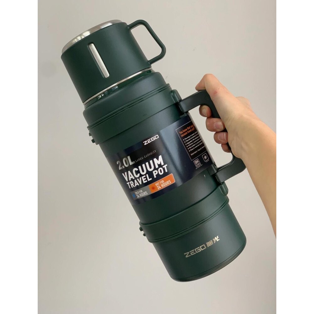 Travel Pot 2 Litre Dağcı Kamp Termos | ZELLTECH ⚡ Akıllı Teknoloji