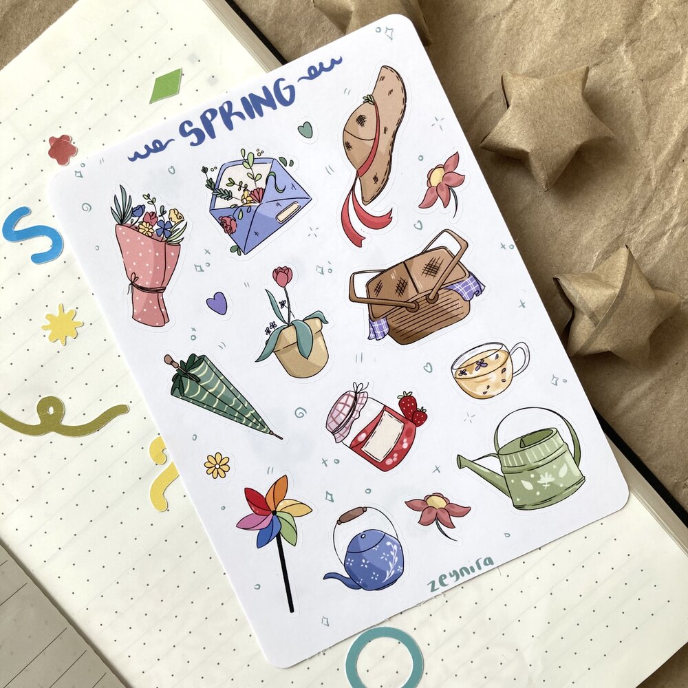 spring sticker sheet | ZEYNİRA