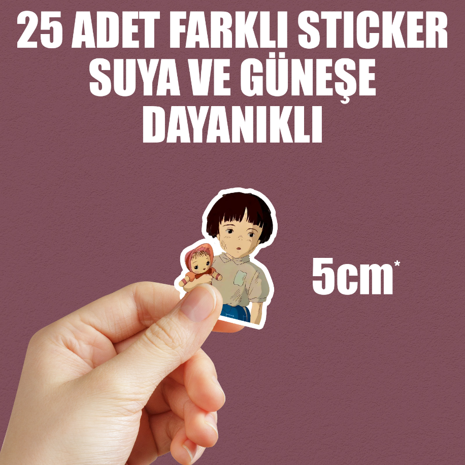 Ateşböceklerinin Mezarı Grave of the Fireflies Ghibli Anime Sticker Paketi (25 Sticker)