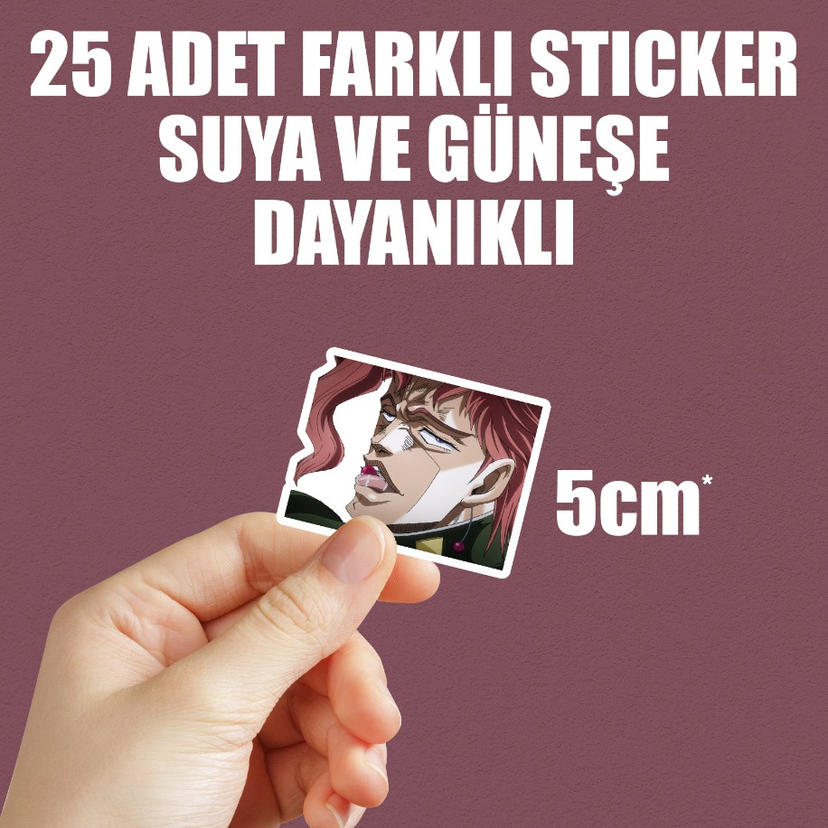 JoJo no Kimyou na Bouken part 3 Anime Sticker Paketi (25 Sticker)