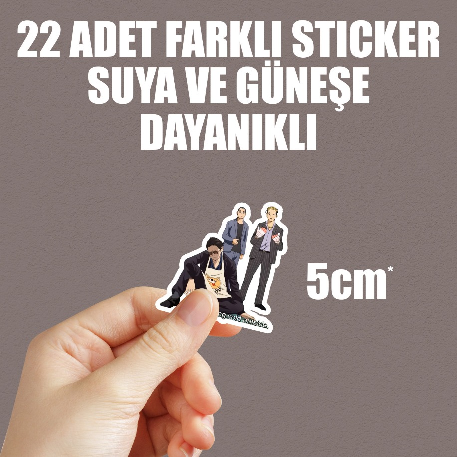 Gokushufudou (The Way of the Househusband) Anime Sticker Paketi (22 Sticker)