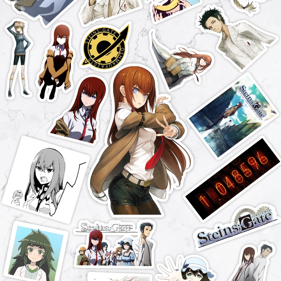  Steins Gate Anime Sticker Paketi (20 Sticker)
