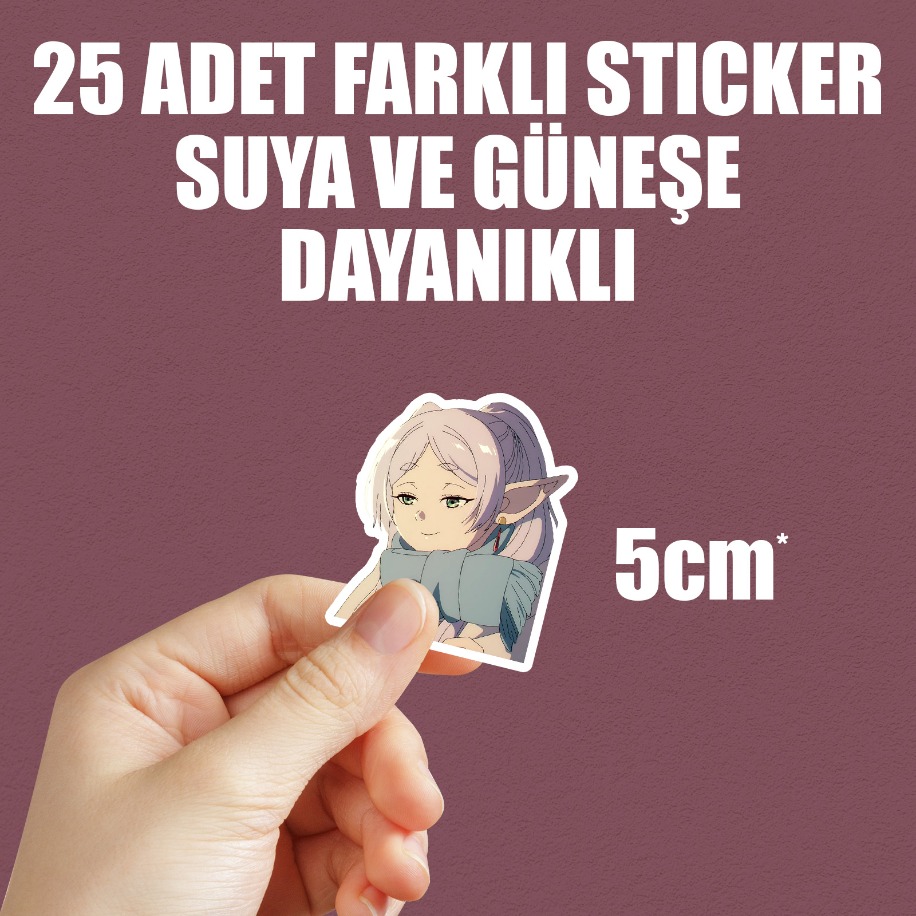  Sousou no Frieren Anime Sticker Paketi (25 Sticker)