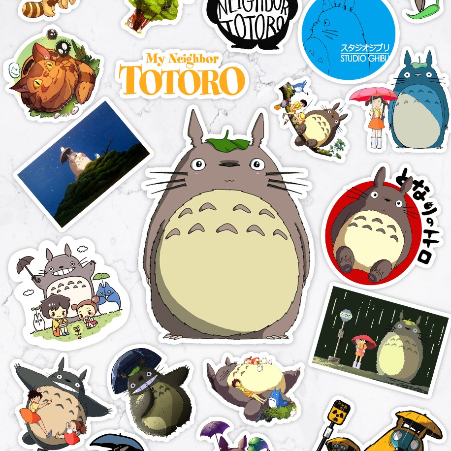  Totoro Ghibli Anime Sticker Paketi (20 Sticker)
