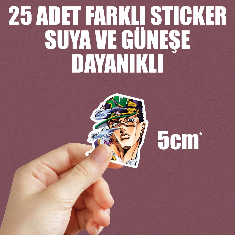 JoJo no Kimyou na Bouken part 6 Anime Sticker Paketi (25 Sticker)